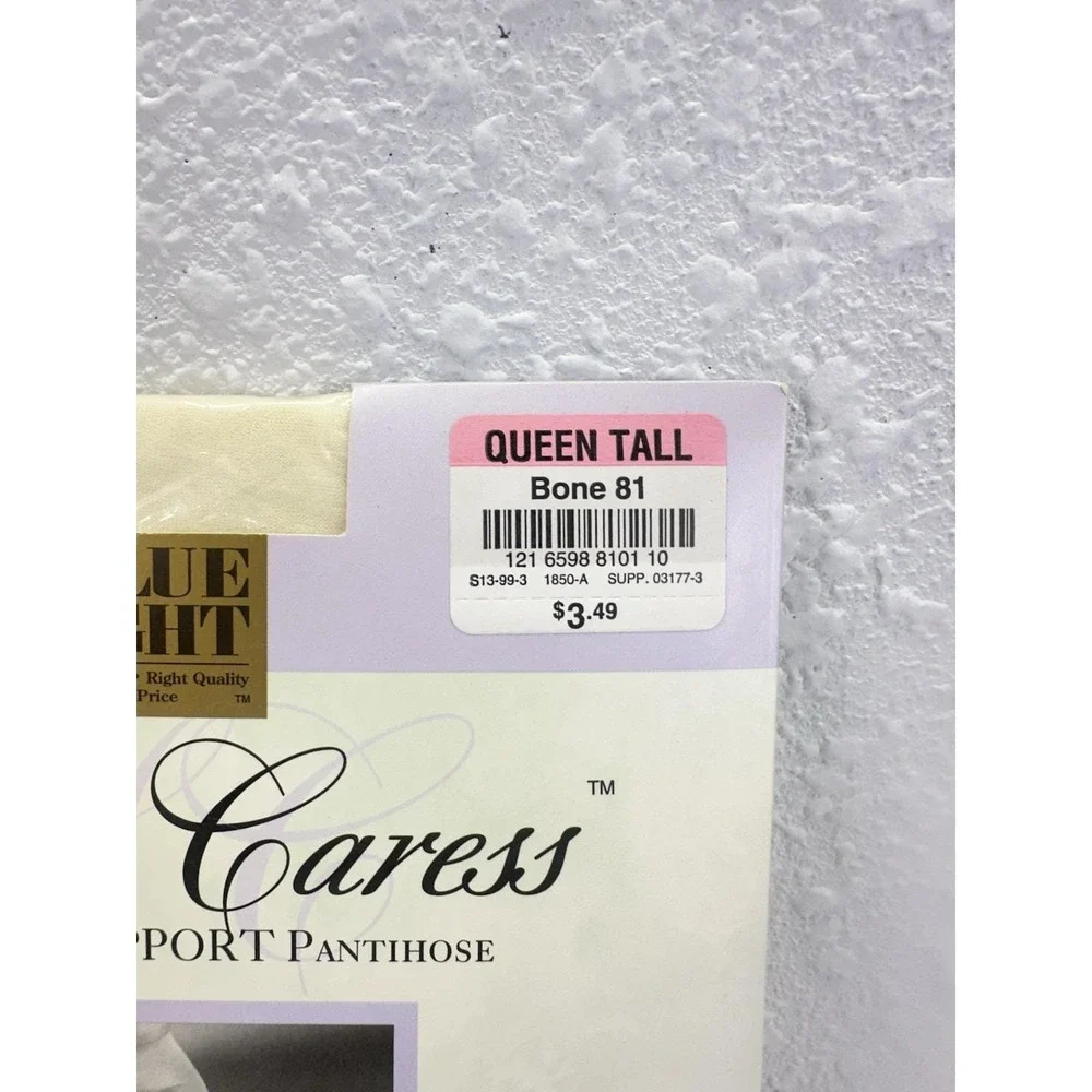 Sheer Caress JC Penney Sheer Support Pantyhose Bone QUEEN TALL Worthington